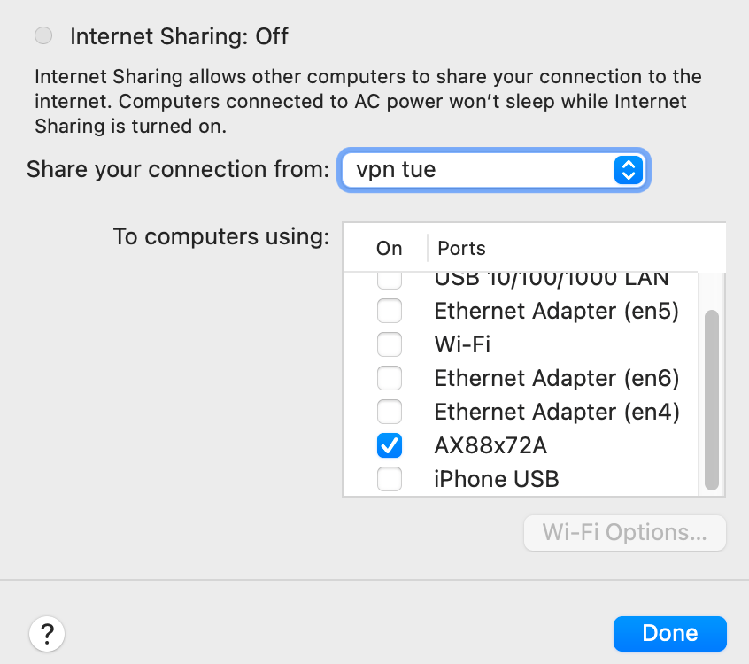 Internet Sharing